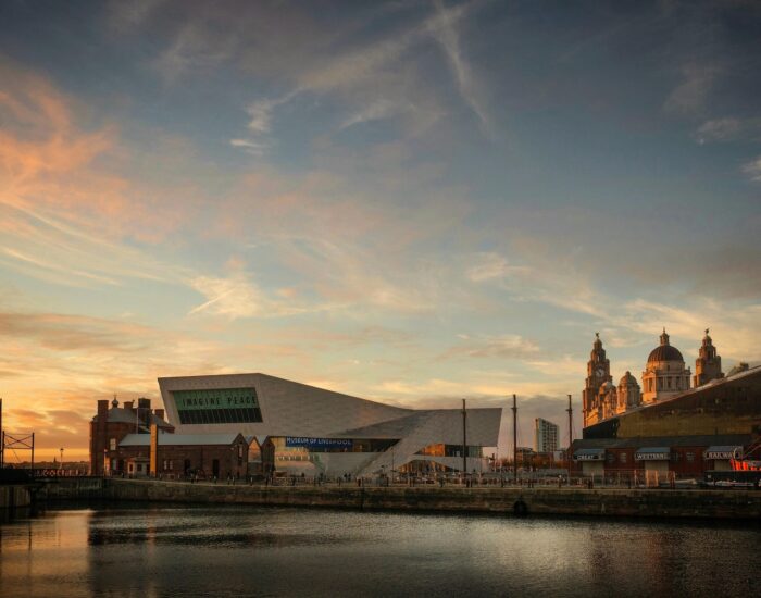 image of liverpool pier head for a financial advisor landing page